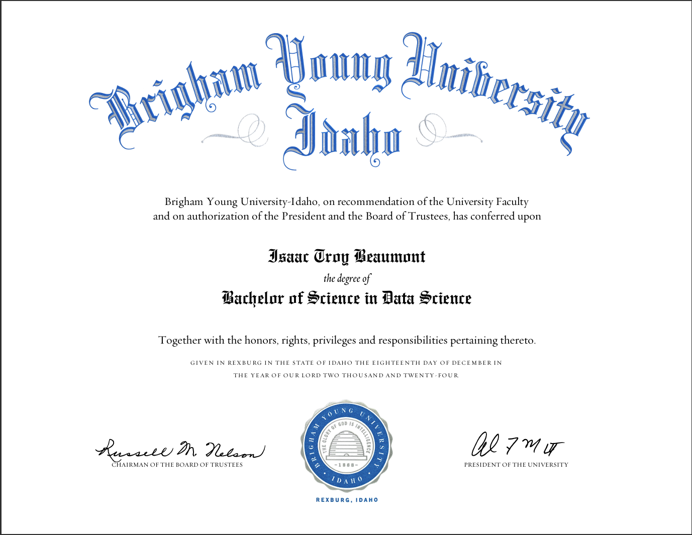 Bachelors Data Science